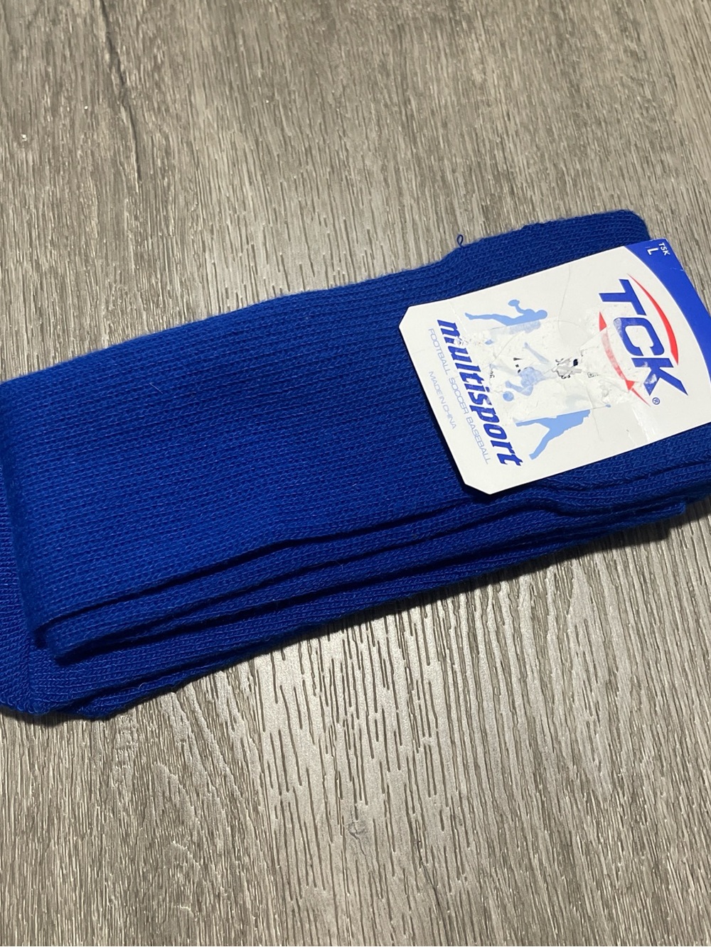 TCK Royal Blue Athletic Crew Socks - Performance Multisport